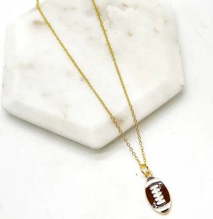 Enamel Football Charm Necklace Gameday Shop Style & More | Fresh Looks, Everyday Deals & Free Shipping