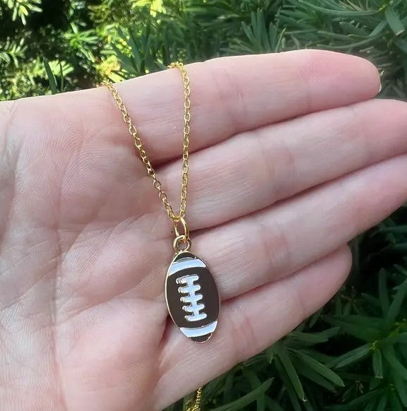 Enamel Football Charm Necklace Gameday Shop Style & More | Fresh Looks, Everyday Deals & Free Shipping