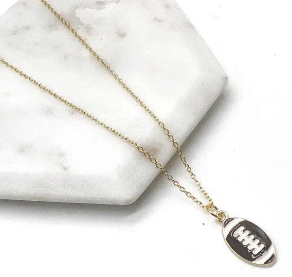 Enamel Football Charm Necklace Gameday Shop Style & More | Fresh Looks, Everyday Deals & Free Shipping