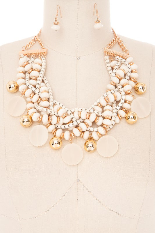 Braided Beads Statement Bib Necklace Set Shop Style & More | Fresh Looks, Everyday Deals & Free Shipping