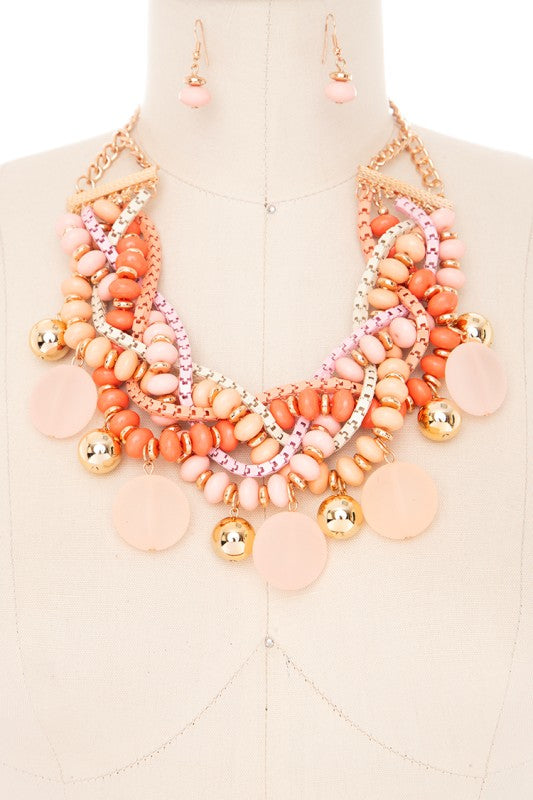 Braided Beads Statement Bib Necklace Set Shop Style & More | Fresh Looks, Everyday Deals & Free Shipping