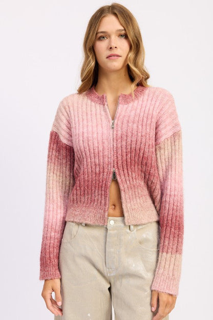 RIBBED CARDIGAN WITH DOUBLE ZIPPER Shop Style & More | Fresh Looks, Everyday Deals & Free Shipping