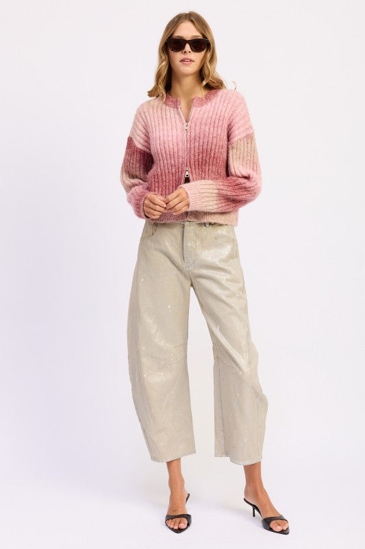 RIBBED CARDIGAN WITH DOUBLE ZIPPER Shop Style & More | Fresh Looks, Everyday Deals & Free Shipping