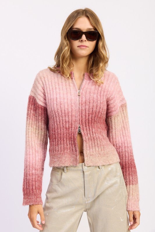 RIBBED CARDIGAN WITH DOUBLE ZIPPER Shop Style & More | Fresh Looks, Everyday Deals & Free Shipping