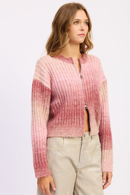 RIBBED CARDIGAN WITH DOUBLE ZIPPER Shop Style & More | Fresh Looks, Everyday Deals & Free Shipping