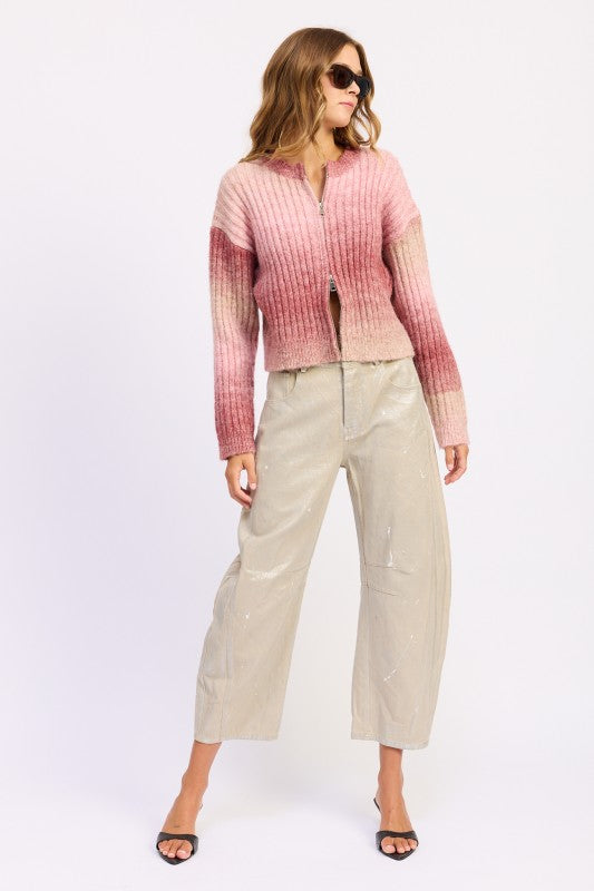 RIBBED CARDIGAN WITH DOUBLE ZIPPER Shop Style & More | Fresh Looks, Everyday Deals & Free Shipping