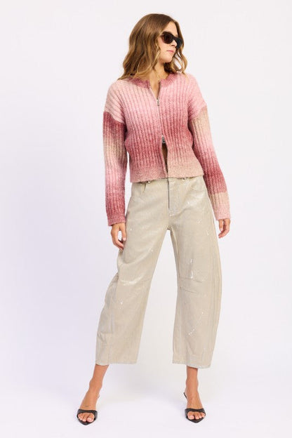 RIBBED CARDIGAN WITH DOUBLE ZIPPER Shop Style & More | Fresh Looks, Everyday Deals & Free Shipping