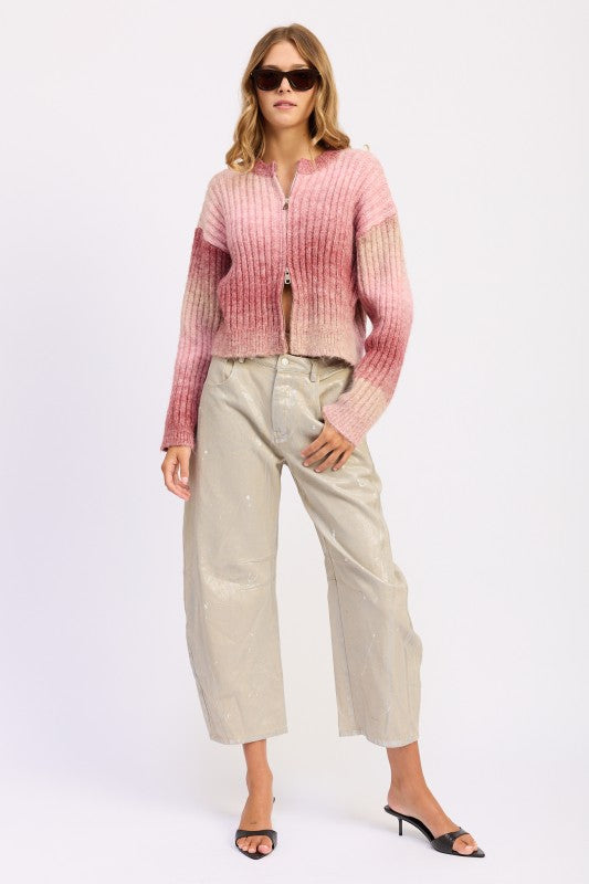 RIBBED CARDIGAN WITH DOUBLE ZIPPER Shop Style & More | Fresh Looks, Everyday Deals & Free Shipping
