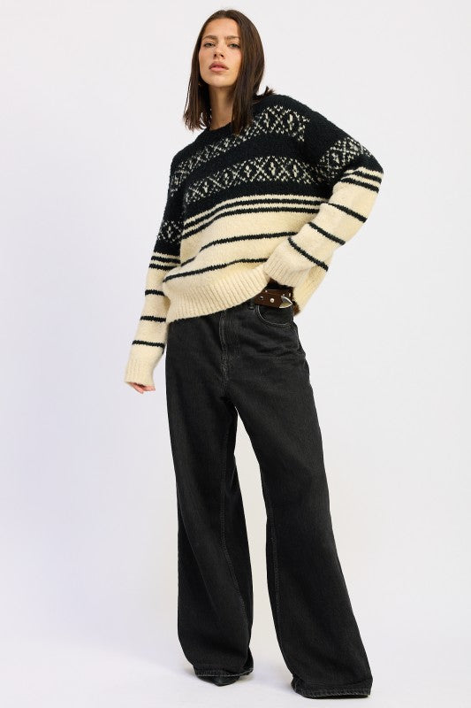 FAIR SLE STRIPED OVERSIZE SWEATER Shop Style & More | Fresh Looks, Everyday Deals & Free Shipping