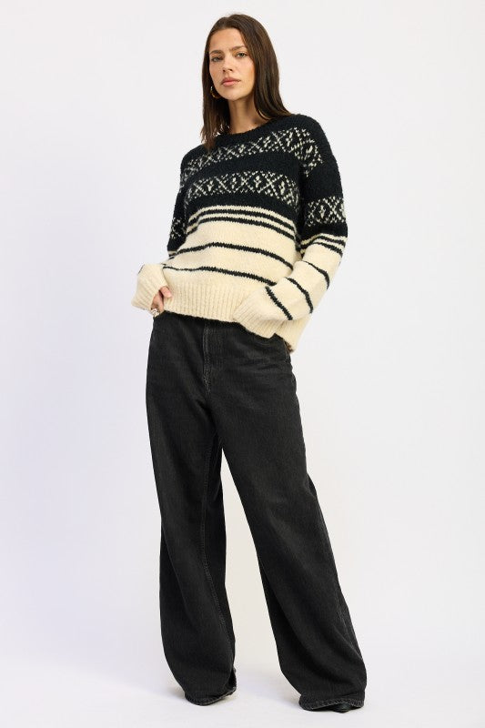 FAIR SLE STRIPED OVERSIZE SWEATER Shop Style & More | Fresh Looks, Everyday Deals & Free Shipping