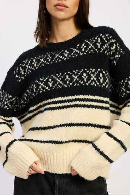 FAIR SLE STRIPED OVERSIZE SWEATER Shop Style & More | Fresh Looks, Everyday Deals & Free Shipping
