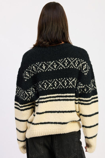FAIR SLE STRIPED OVERSIZE SWEATER Shop Style & More | Fresh Looks, Everyday Deals & Free Shipping