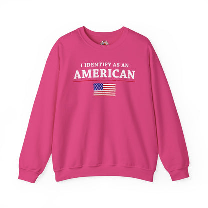 I Identify As An American Crewneck Sweatshirt The Devil's Pickle