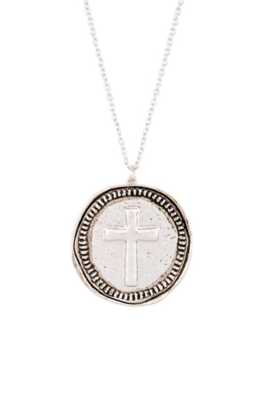 Embossed Cross Pendant Long Necklace Shop Style & More | Fresh Looks, Everyday Deals & Free Shipping
