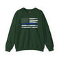 Thin Blue Line American Flag Crewneck Sweatshirt The Devil's Pickle