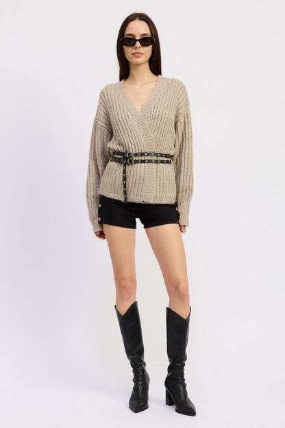 WRAPPED CARDIGAN WITH BELT Shop Style & More | Fresh Looks, Everyday Deals & Free Shipping