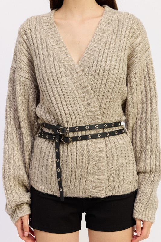 WRAPPED CARDIGAN WITH BELT Shop Style & More | Fresh Looks, Everyday Deals & Free Shipping