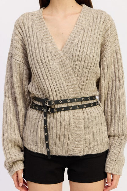 WRAPPED CARDIGAN WITH BELT Shop Style & More | Fresh Looks, Everyday Deals & Free Shipping