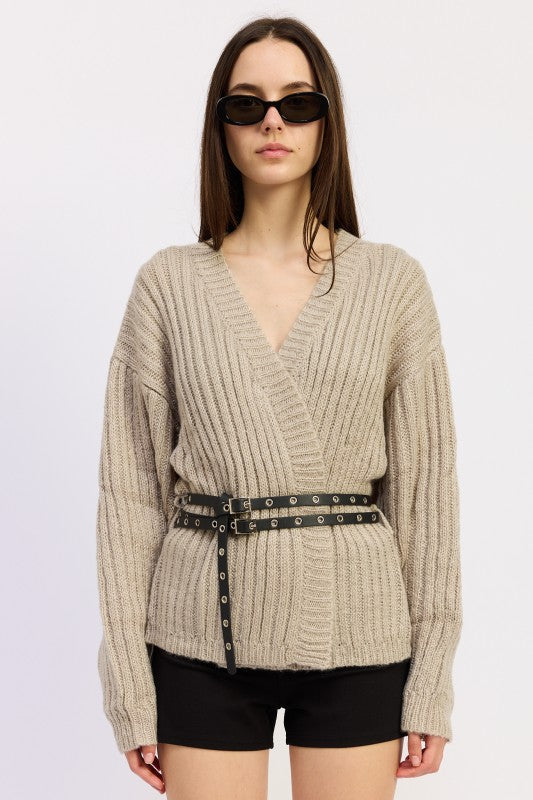 WRAPPED CARDIGAN WITH BELT Shop Style & More | Fresh Looks, Everyday Deals & Free Shipping