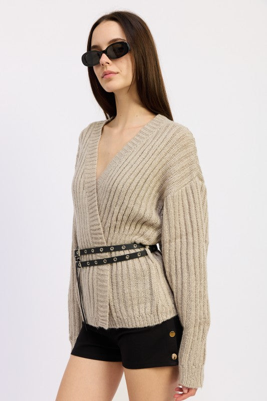 WRAPPED CARDIGAN WITH BELT Shop Style & More | Fresh Looks, Everyday Deals & Free Shipping