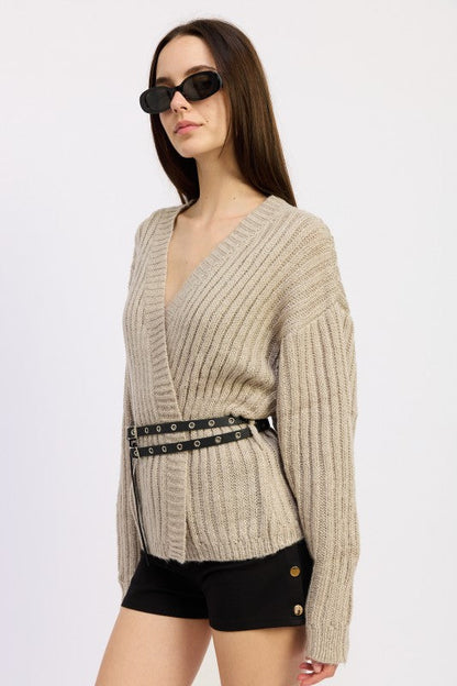 WRAPPED CARDIGAN WITH BELT Shop Style & More | Fresh Looks, Everyday Deals & Free Shipping