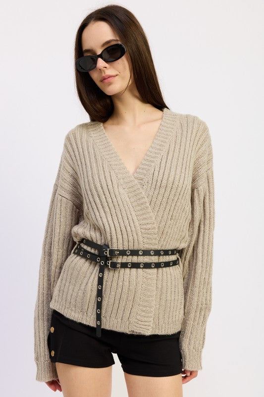 WRAPPED CARDIGAN WITH BELT Shop Style & More | Fresh Looks, Everyday Deals & Free Shipping