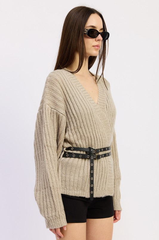 WRAPPED CARDIGAN WITH BELT Shop Style & More | Fresh Looks, Everyday Deals & Free Shipping