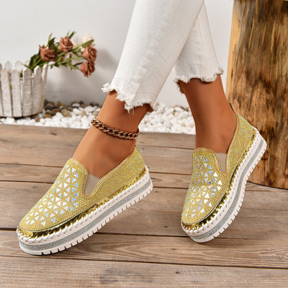 Casual Women’s Sneakers | Four-Seasons Thick-Sole Pedal Flat Shoes FitiqueFit