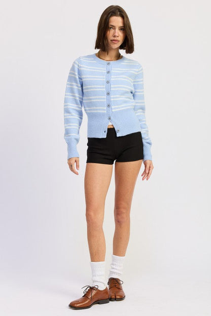 BUTTON DOWN STRIPED CARDIGAN Shop Style & More | Fresh Looks, Everyday Deals & Free Shipping