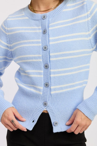 BUTTON DOWN STRIPED CARDIGAN Shop Style & More | Fresh Looks, Everyday Deals & Free Shipping