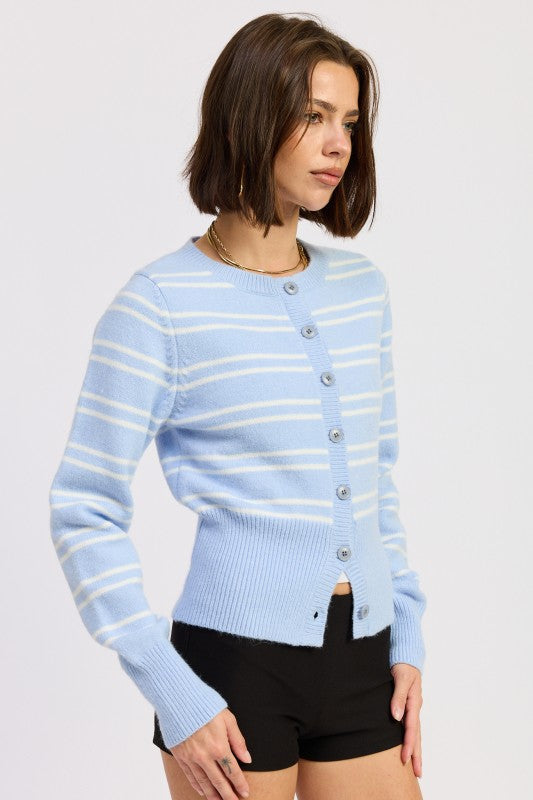 BUTTON DOWN STRIPED CARDIGAN Shop Style & More | Fresh Looks, Everyday Deals & Free Shipping