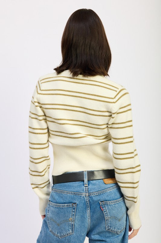 BUTTON DOWN STRIPED CARDIGAN Shop Style & More | Fresh Looks, Everyday Deals & Free Shipping