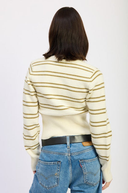 BUTTON DOWN STRIPED CARDIGAN Shop Style & More | Fresh Looks, Everyday Deals & Free Shipping