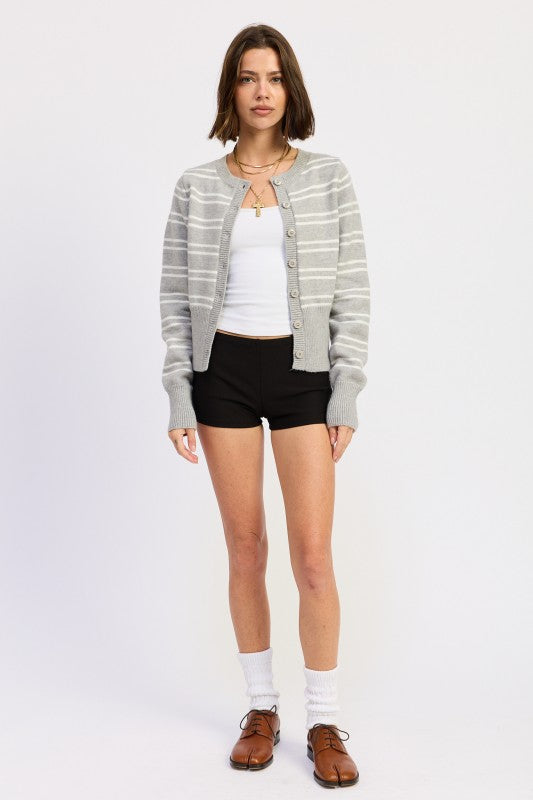 BUTTON DOWN STRIPED CARDIGAN Shop Style & More | Fresh Looks, Everyday Deals & Free Shipping