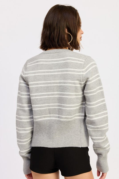 BUTTON DOWN STRIPED CARDIGAN Shop Style & More | Fresh Looks, Everyday Deals & Free Shipping