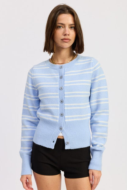 BUTTON DOWN STRIPED CARDIGAN Shop Style & More | Fresh Looks, Everyday Deals & Free Shipping