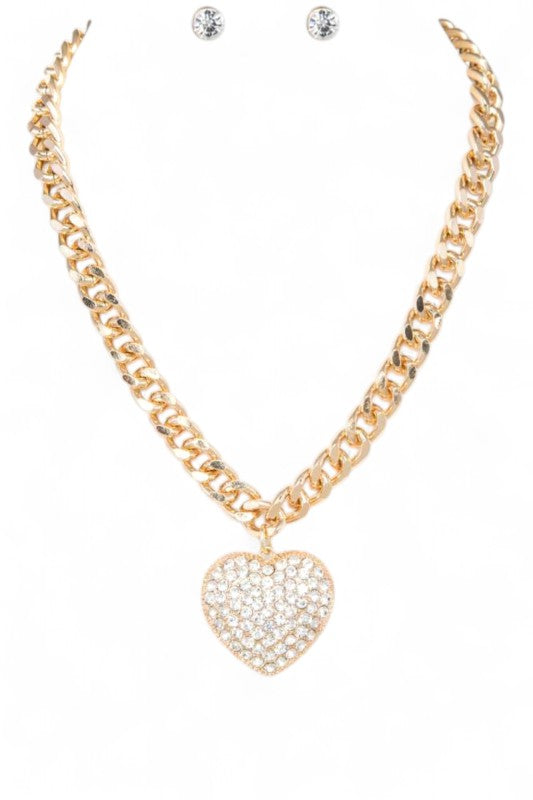 Crystal Heart Pendant Necklace Set Shop Style & More | Fresh Looks, Everyday Deals & Free Shipping