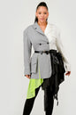 Colorblock Blazer with Layered Skirt Detail See size chart under “more details” The Fashion Celestial