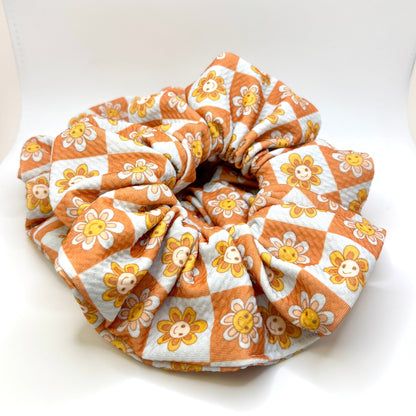 Boho Checkered Summer Scrunchie Enchanted Scrunch