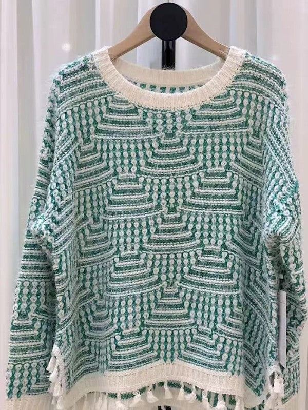 Plaid Knit Sweater with fringe Shop Style & More | Fresh Looks, Everyday Deals & Free Shipping
