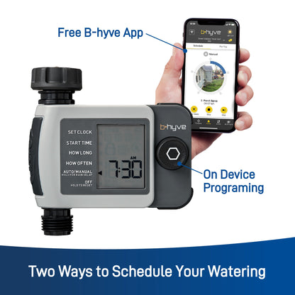 B-hyve XD Bluetooth 1-Outlet Hose Faucet Timer with B-hyve Flood Sensors | 71103 Orbit Irrigation