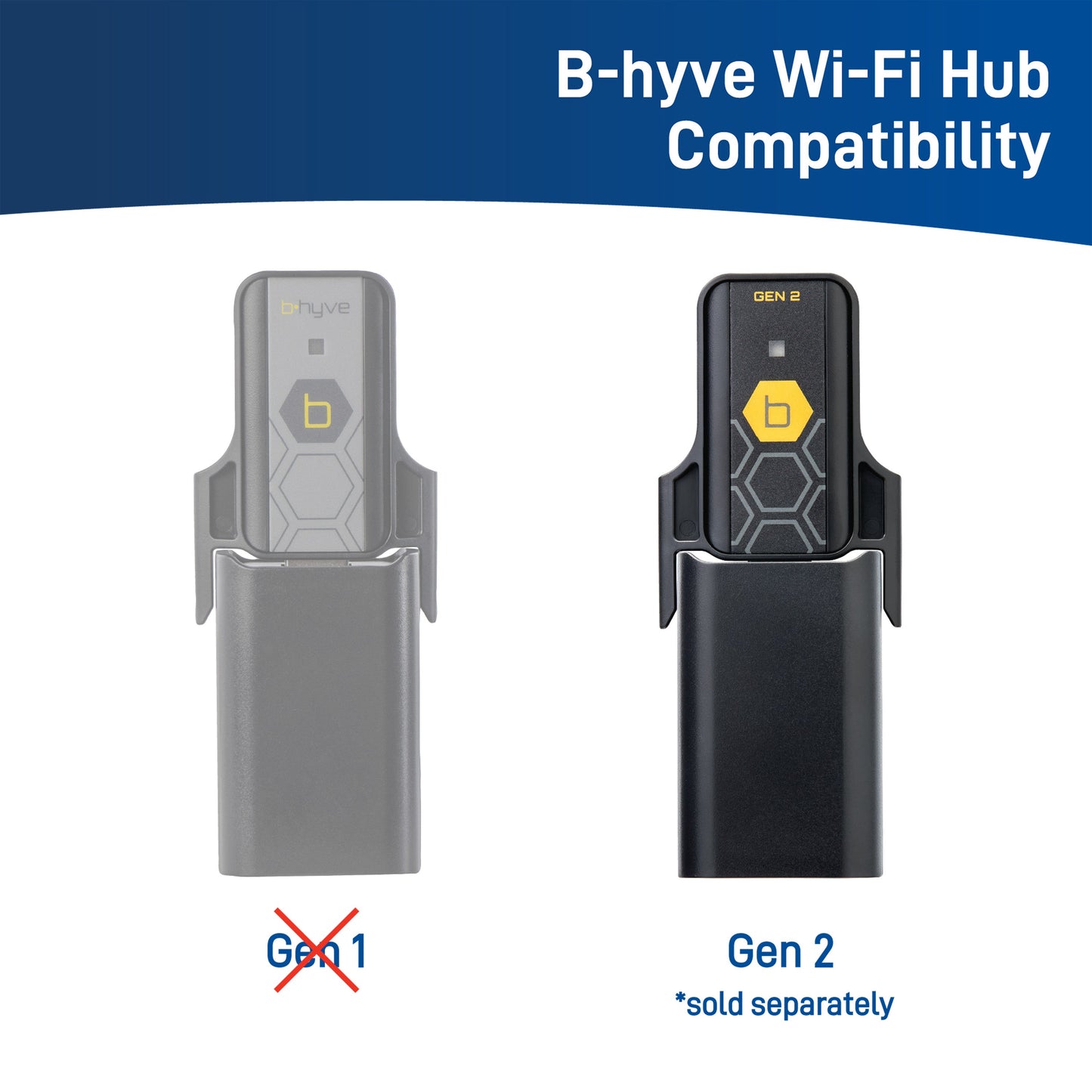 B-hyve XD Bluetooth 1-Outlet Hose Faucet Timer with B-hyve Flood Sensors | 71103 Orbit Irrigation