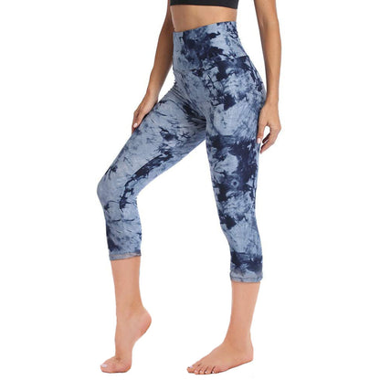 Cropped High-Rise Print Leggings – USA Flag Print Patriotic Workout Pants - 19 Styles FitiqueFit