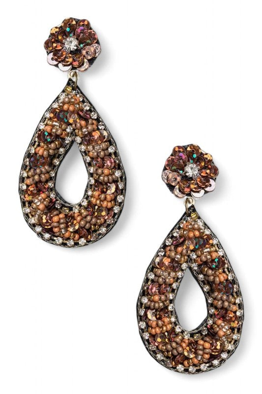 Beaded Sequins Iconic Earrings Shop Style & More | Fresh Looks, Everyday Deals & Free Shipping