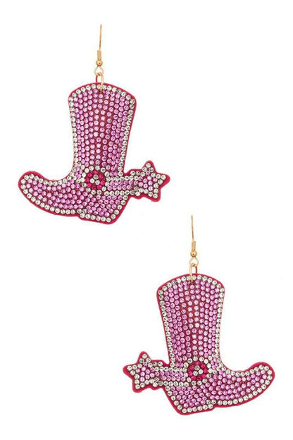 Pink Stone Cowboy Boots Pillow Earrings Shop Style & More | Fresh Looks, Everyday Deals & Free Shipping