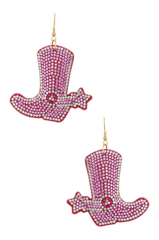 Pink Stone Cowboy Boots Pillow Earrings Shop Style & More | Fresh Looks, Everyday Deals & Free Shipping