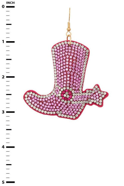 Pink Stone Cowboy Boots Pillow Earrings Shop Style & More | Fresh Looks, Everyday Deals & Free Shipping