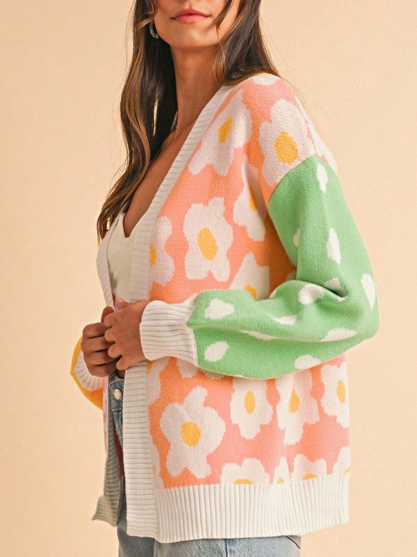 Drop Shoulder Color Block Oversized Cardigan Shop Style & More | Fresh Looks, Everyday Deals & Free Shipping