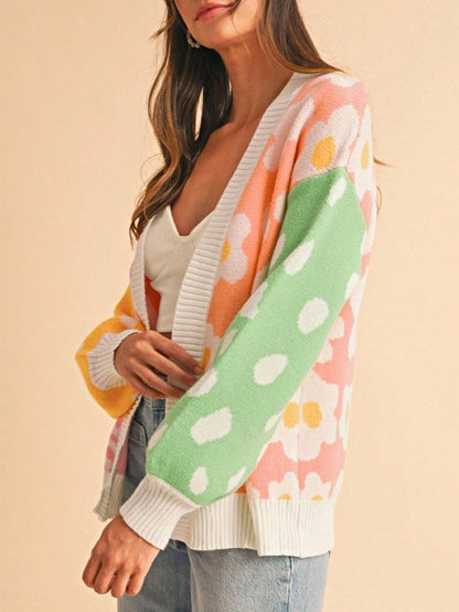 Drop Shoulder Color Block Oversized Cardigan Shop Style & More | Fresh Looks, Everyday Deals & Free Shipping