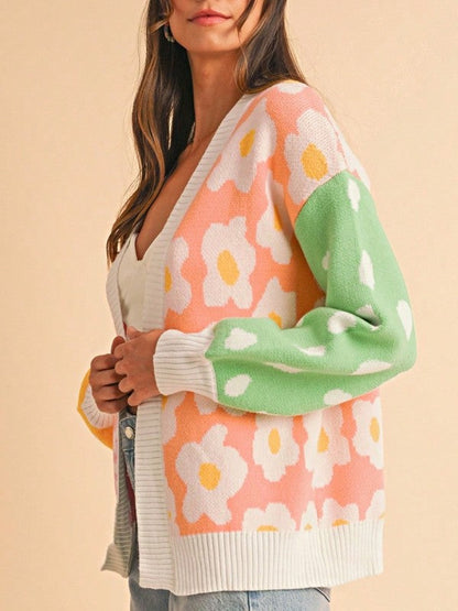 Drop Shoulder Color Block Oversized Cardigan Shop Style & More | Fresh Looks, Everyday Deals & Free Shipping